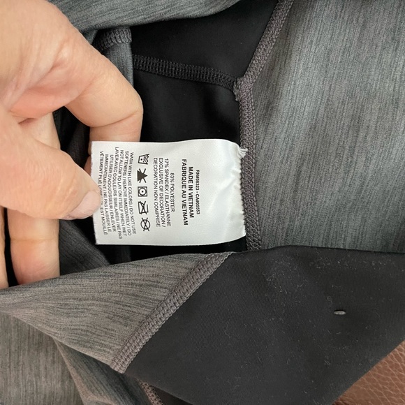 NIKE LEGGINGS Gray/Black -Woman Medium - Picture 3 of 16
